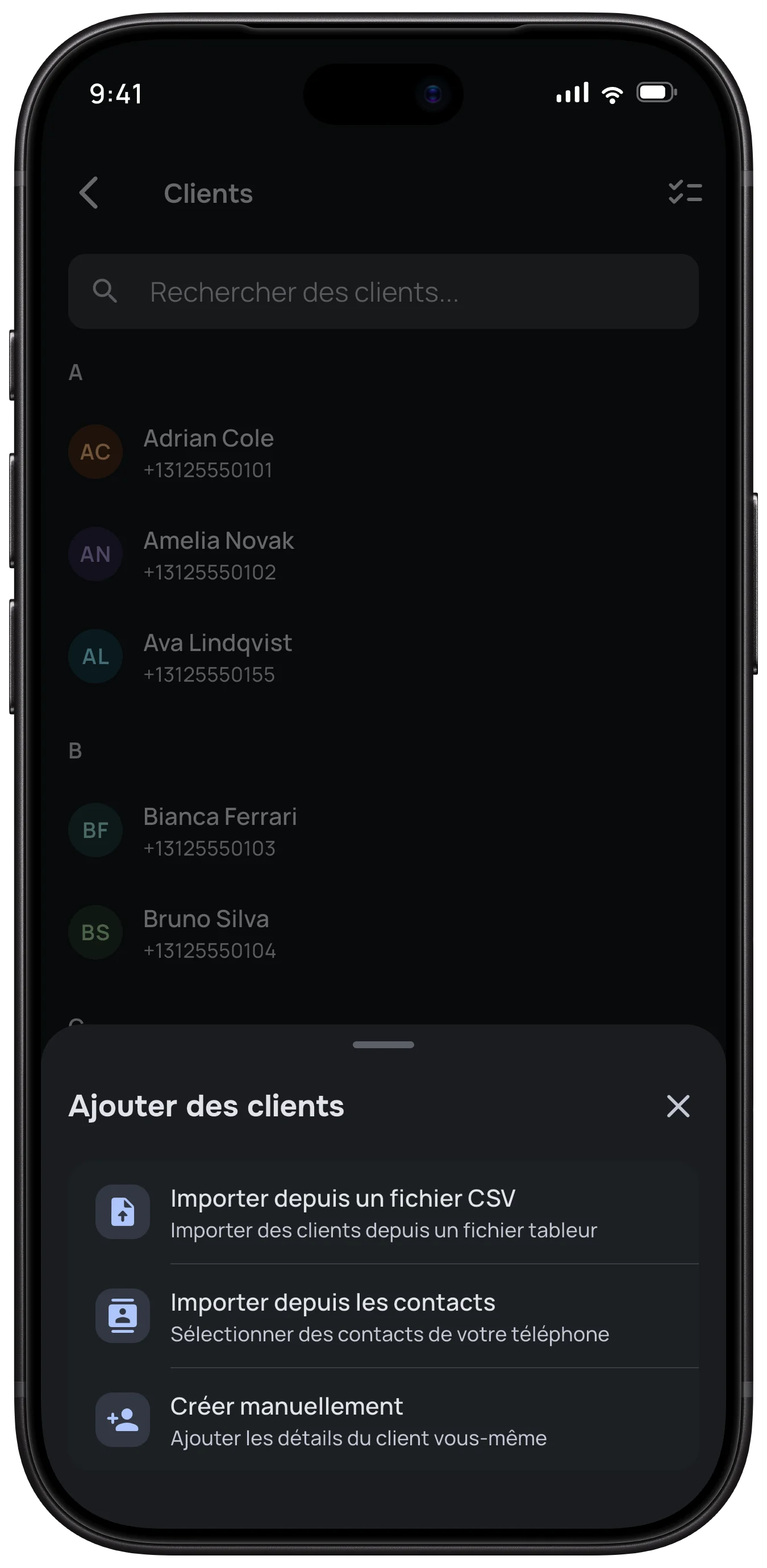 Fiche client