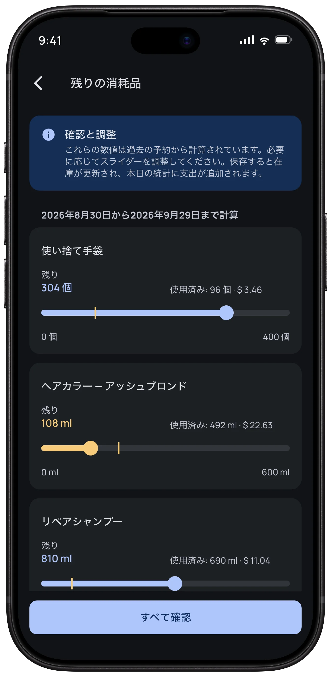 備品と経費
